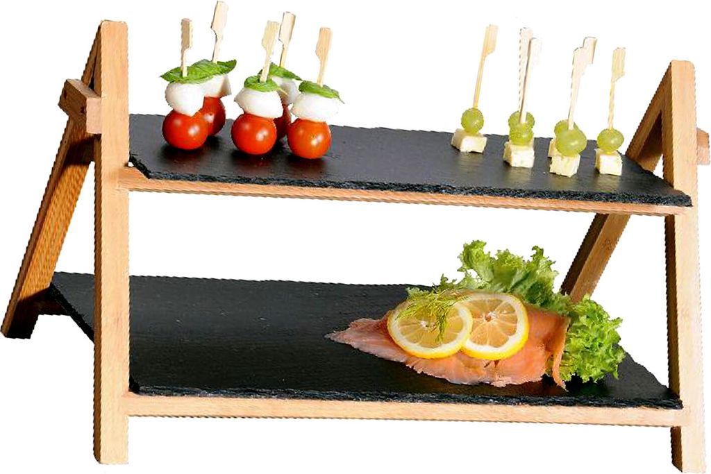 KESPER Etagere 2stöckig Platten Schiefer 45x6x31cm Produktbild 