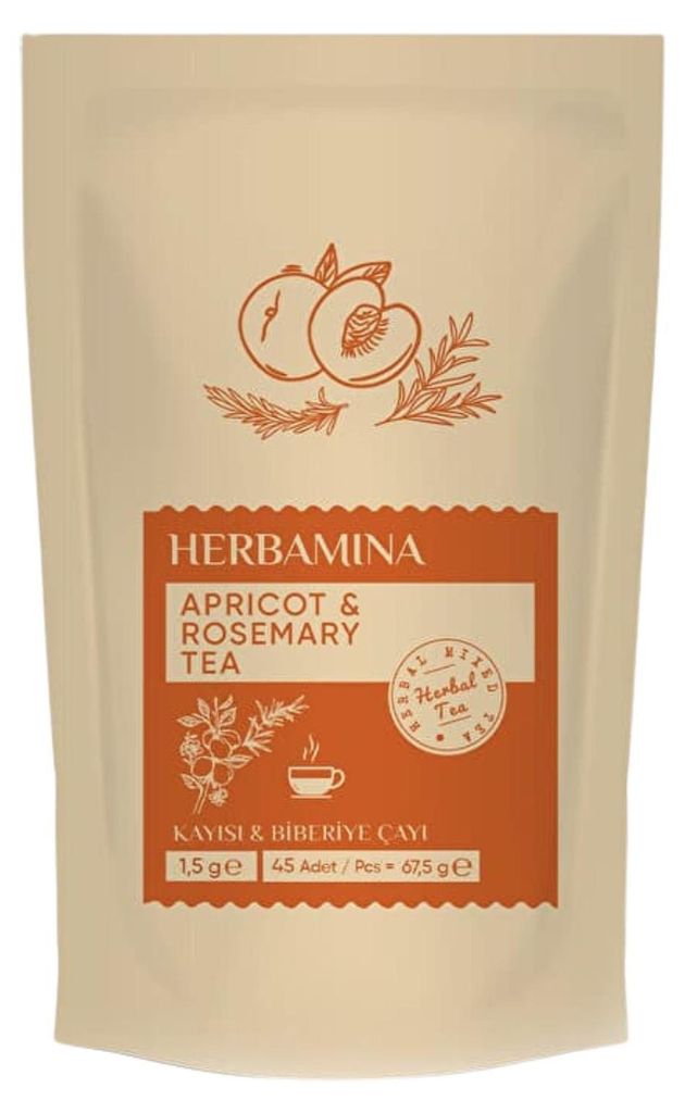 Herbamina | Aprikosen- & Rosmarintee 45 x 1,5g Produktbild 