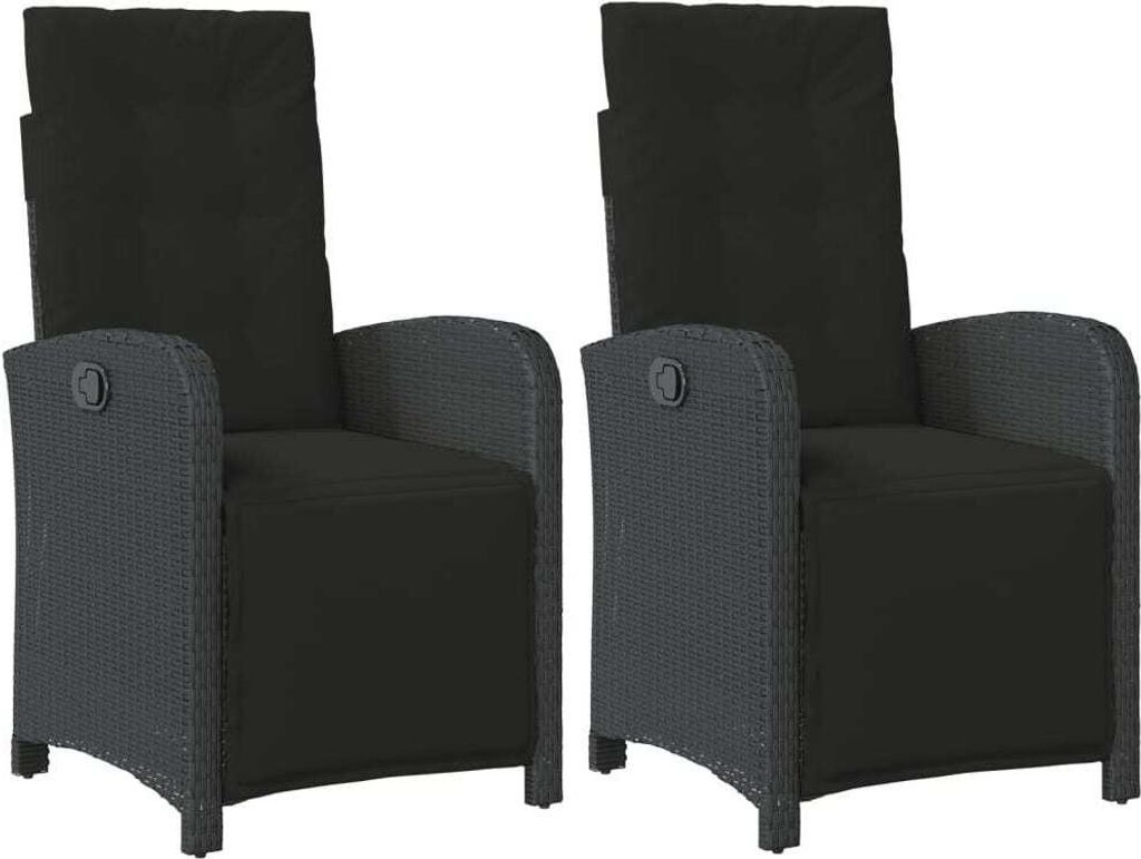 vidaXL Poltrona da giardino con poggiapiedi 2 pz. Immagine del prodotto 