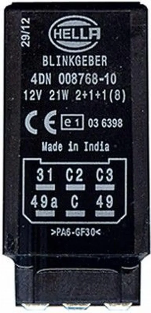 Centrale Clignotant HELLA 12V 4DN 008 768-101 Électronique à 6 Pôles