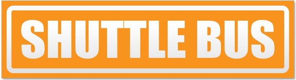 Kiwistar Shuttle Bus invertiert Magnetschild Schild magnetisch - 20cm Orange - Magnetfolie für Auto PKW Kfz