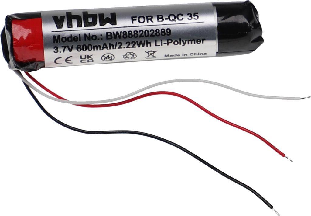 vhbw Akku kompatibel mit Sony WF-SP900, WF-1000XM3 Wireless Headset Kopfhörer (600 mAh, 3,7 V, Li-Polymer)