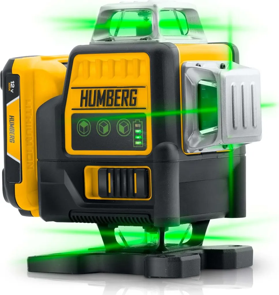 Niveau Laser de Chantier Rouge avec Trépied Ajustable et Coffret Rigide