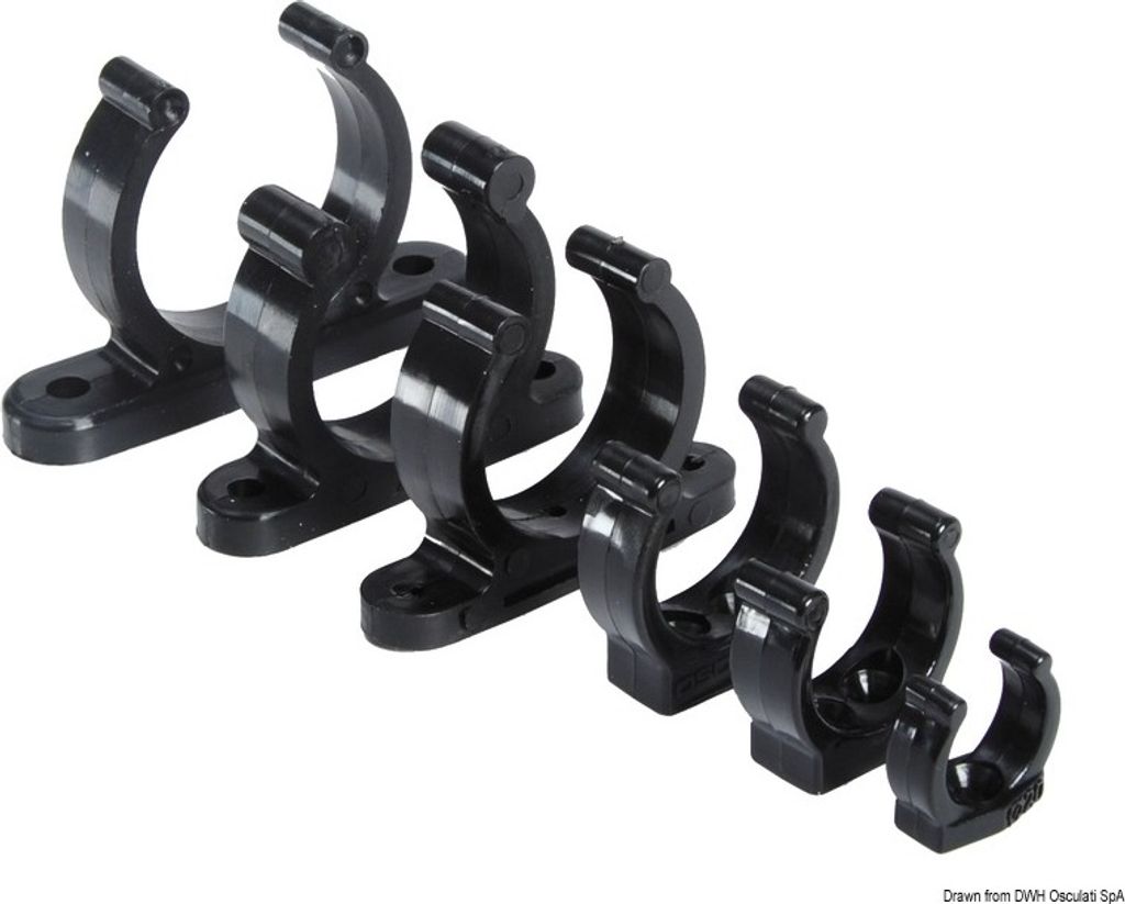 Nylon-Clip, schwarz 34/45 mm , 10 Stück