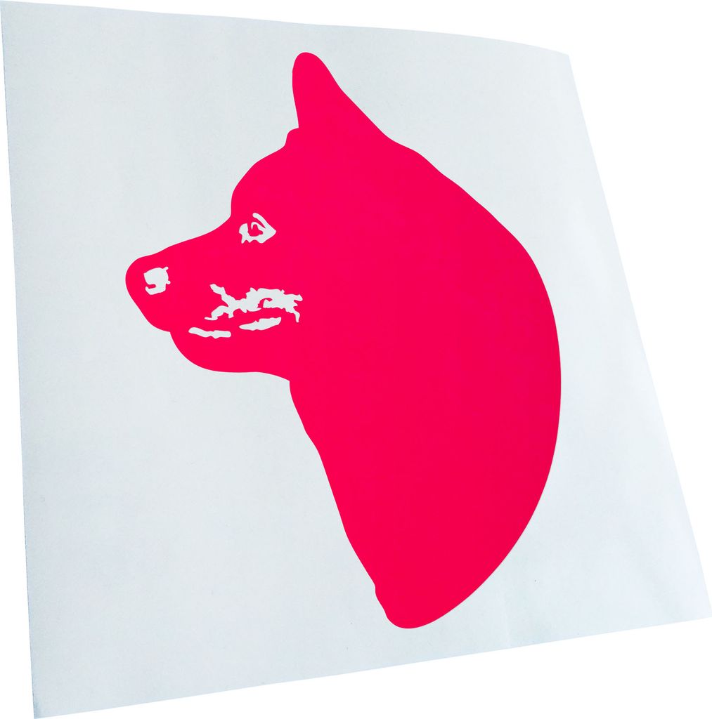 Kiwistar - Autoaufkleber - Schipperke Hund - Neonpink - 30x23cm - Aufkleber für Auto, Laptop, Fahrrad, LKW, Motorrad Mehrfarbig JDM Decal Racing
