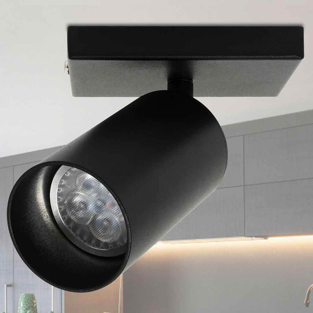 Yakimz Deckenleuchte Deckenspot LED Deckenstrahler silber 1-flammig Ultraslim GU10
