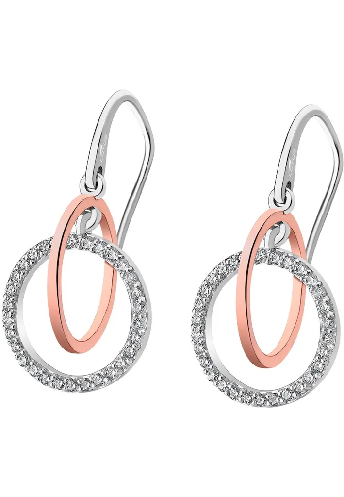 Boucles d'oreilles Lotus Silver TREND bicolores : le cadeau idéal