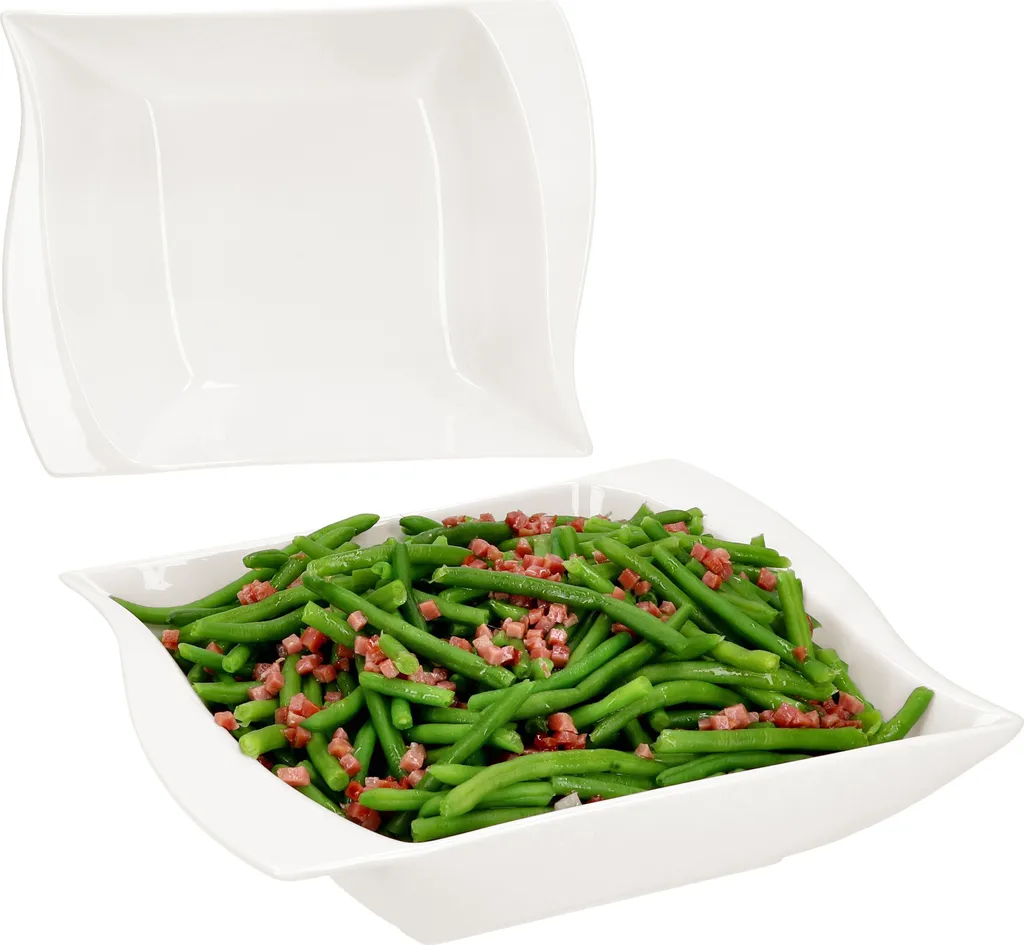 Set 2 Ciotole Porcellana Avorio 1L Rettangolari | Stile e Qualità