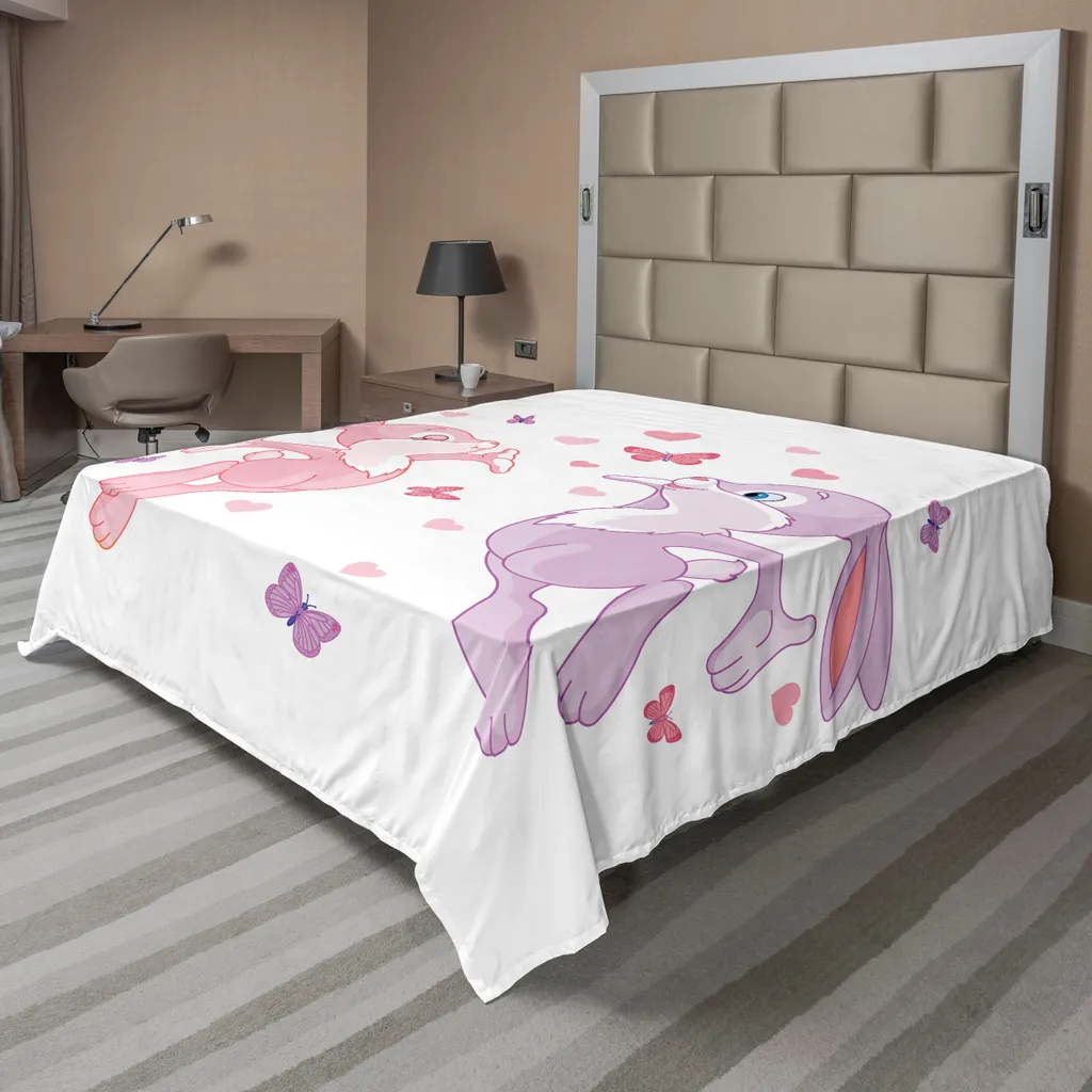 Drap de lit supérieur décoratif en tissu doux Rose et Violet 244x205 cm