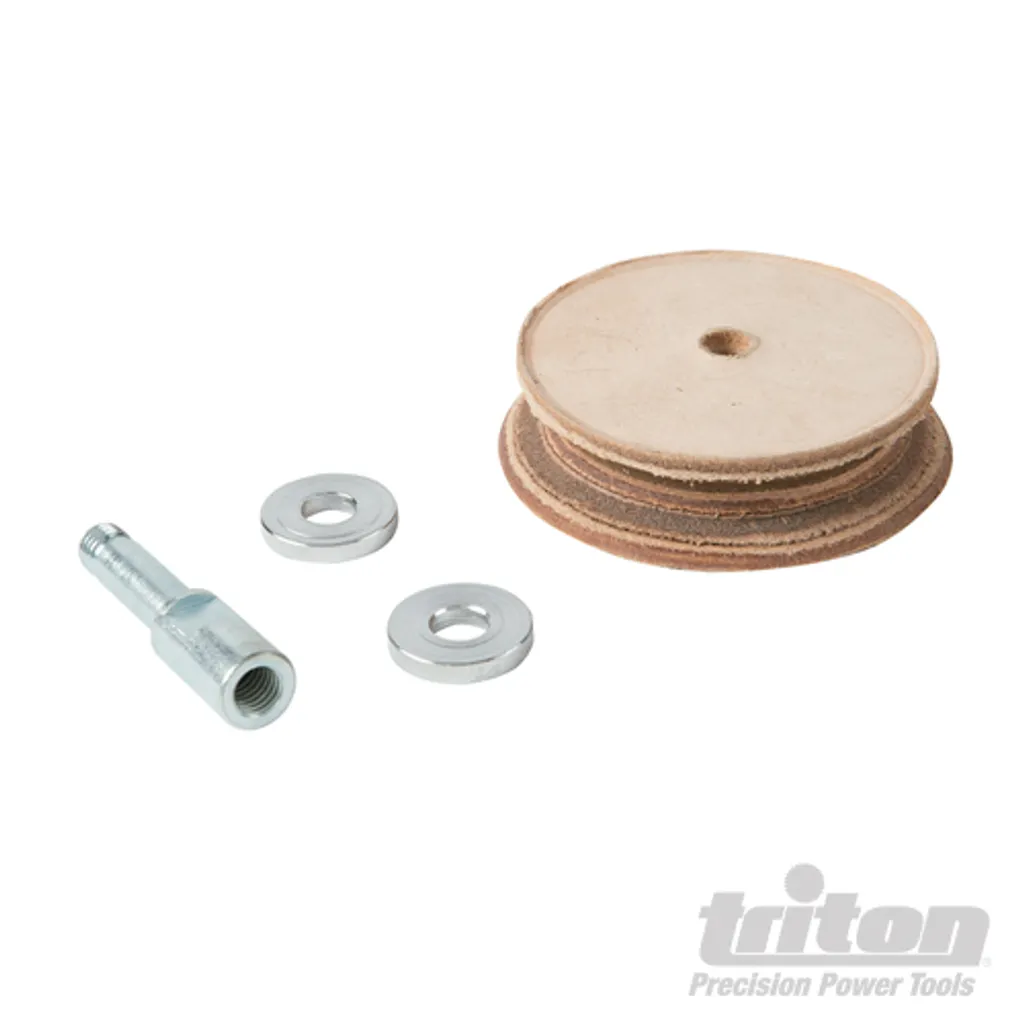 Disque de démorfilage en cuir profilé Triton 980292 pour gouges et bois