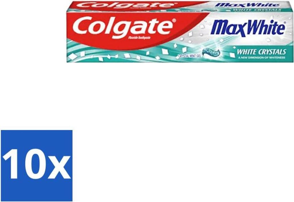 Colgate - Max White - Whitening Crystals - Zahnpasta - 100ml - Vorteilspack - 10 Stücke