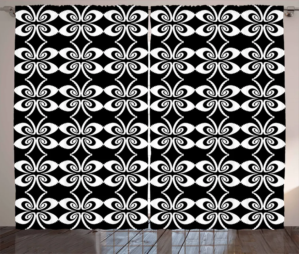 Tende Soggiorno ABAKUHAUS Bianco e Nero 280x245 | Arredo Moderno