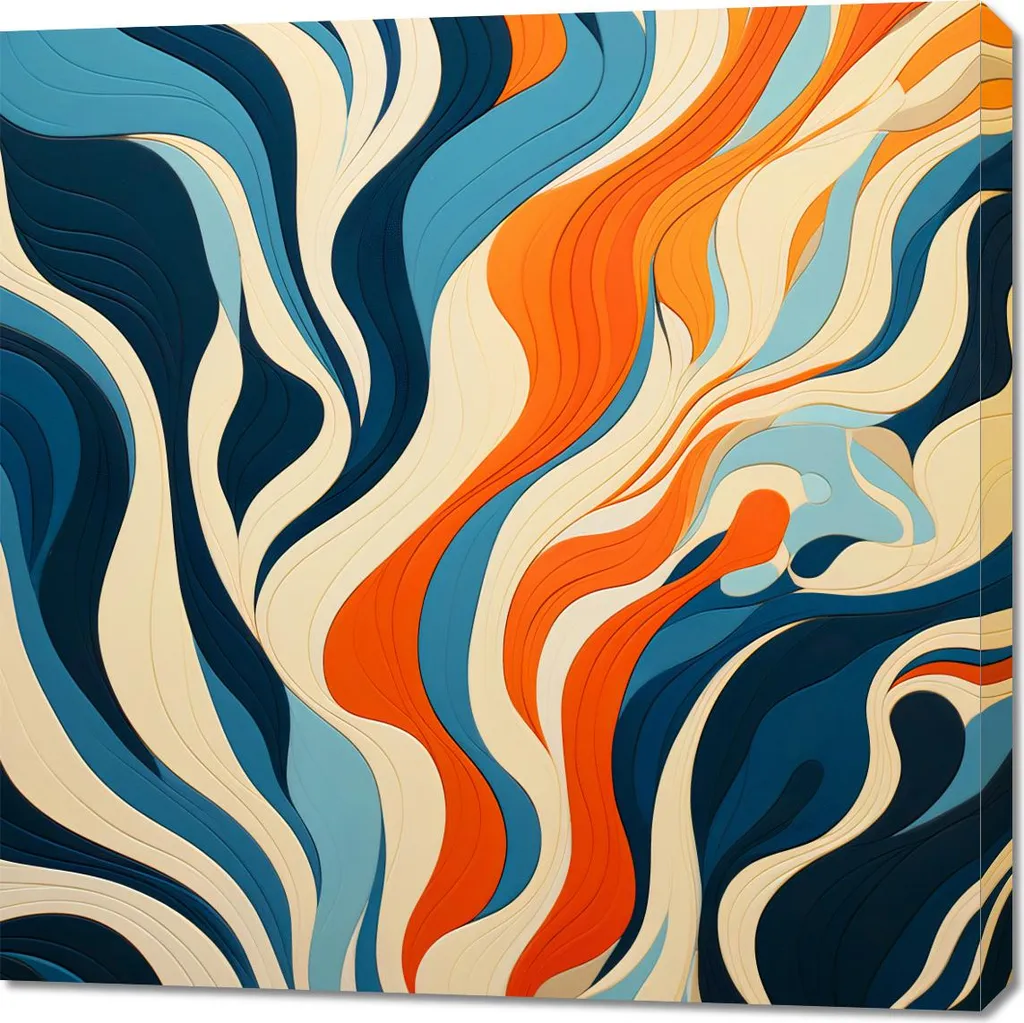 Quadro 90x90cm Onde oceaniche