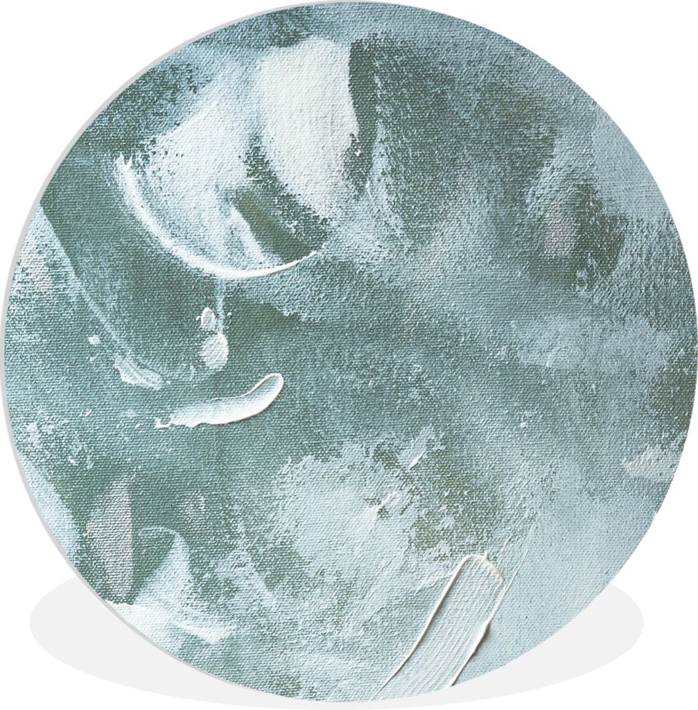 MuchoWow Rundes Wandbild - Runde Bilder Acrylfarbe - Abstrakt - Design Ø 90 cm Kreis Wanddekoration Kunststoff - Wandkreis - Wandschmuck - Wand-...