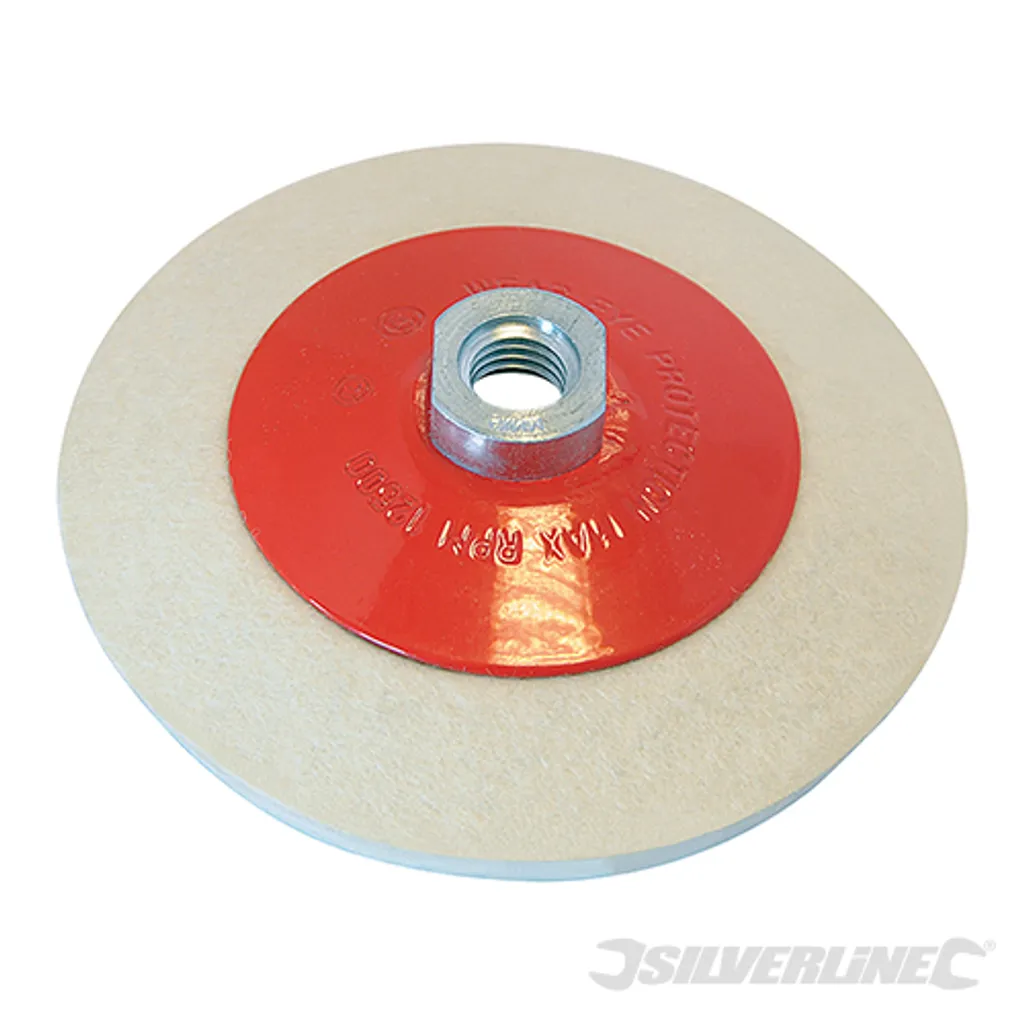Disco in Feltro Smussato Silverline 105864 per Lucidare 115mm x M14