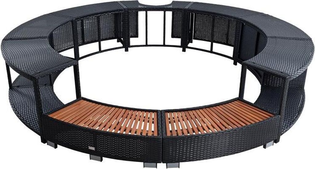 Whirlpool Umrandung Poolumrandung Poolverkleidung Rattan Produktbild 5