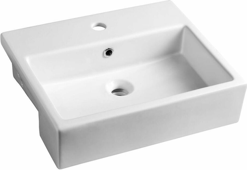 PURITY Keramik-Waschtisch zum Einbauen, 50x42cm, weiss