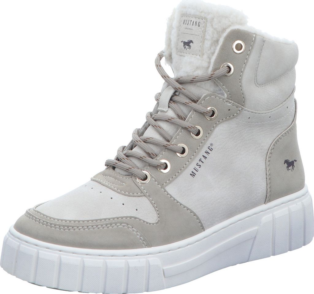 Mustang Damen Sneaker High Top Stiefelette mit Plateau und