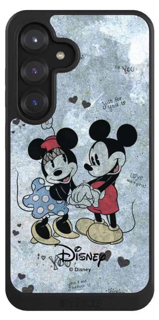 NIVOCASE Hülle für Samsung Galaxy S25 Handyhülle NIVOcore Case Schwarz Disney Vintage