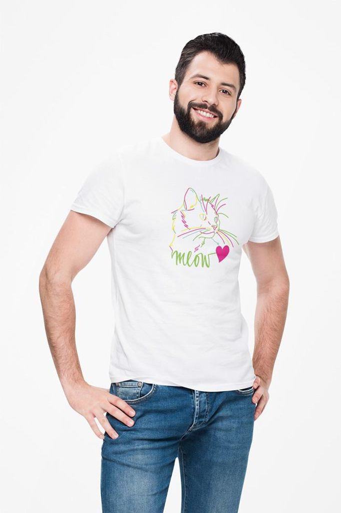 D&B Uni Polo ST00204 Meow Weiß-Größe M