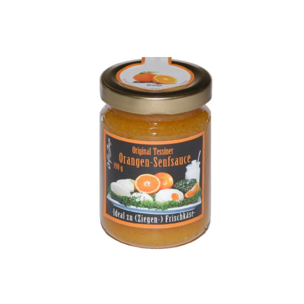 Verpackungsbild Ruwisch & Zuck Original Tessiner Orangen Senfsauce Glas 190g