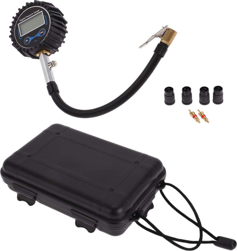 1 Set Universal Digitaler Reifendruckmesser mit Reifenkappe 3-200PSI Digitaler Luftdruckmesser für Autos