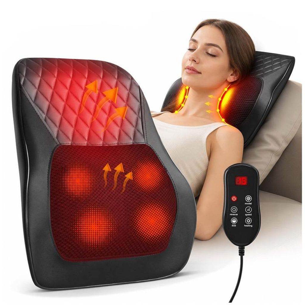 REVENTO® Relax Massagekissen 4 Massageköpfe Nacken Rücken Produktbild 