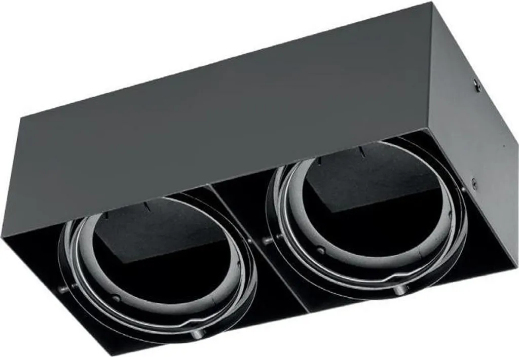 Luminaire Plafonnier Noir Mat 2xAR111 Pireo - Finition Acier Haute Qualité