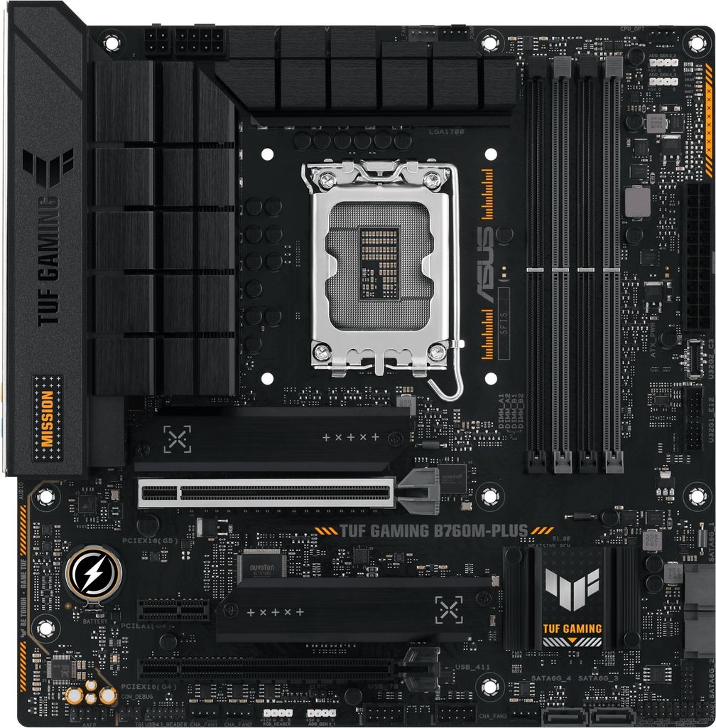 ASUS TUF GAMING B760M-PLUS Intel B760 LGA 1700 micro ATX