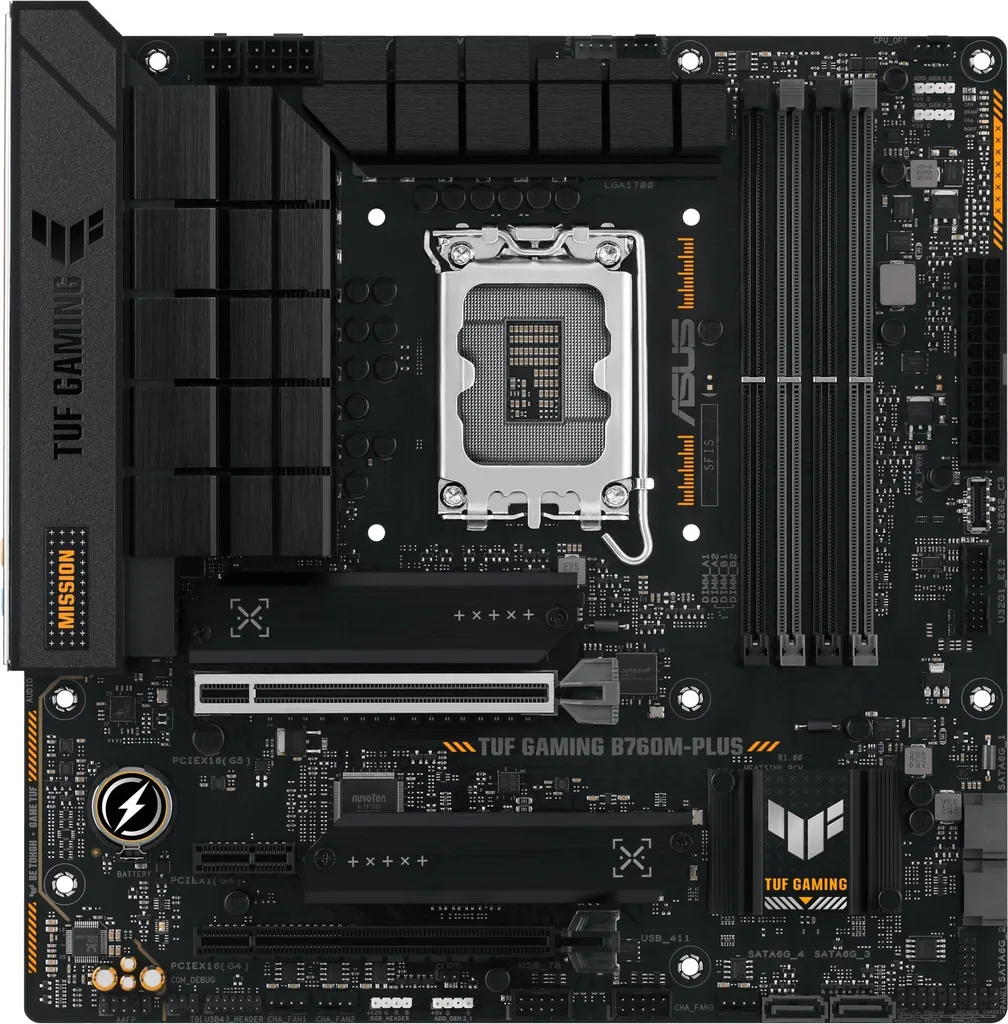 ASUS TUF B760M-PLUS Carte Mère Idéale pour Montage Vidéo et Jeu
