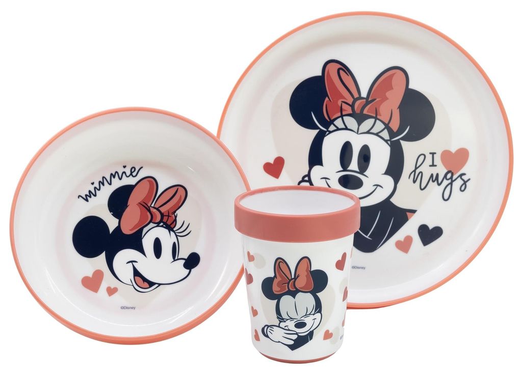 STOR Kindergeschirr Set Rutschfest Minnie Maus - 3-teilig Produktbild 