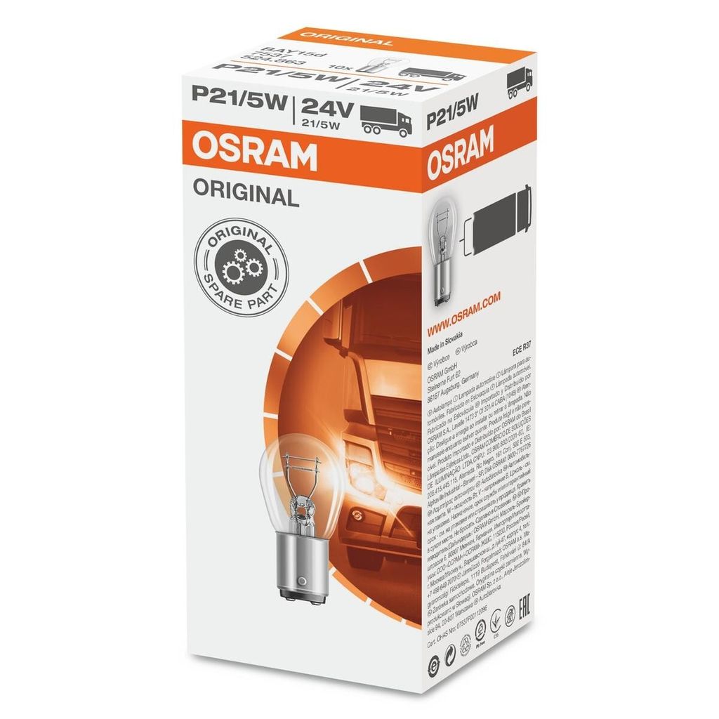 Osram 24V P21/5W Original Line BAY15d 21/5W Faltschachtel