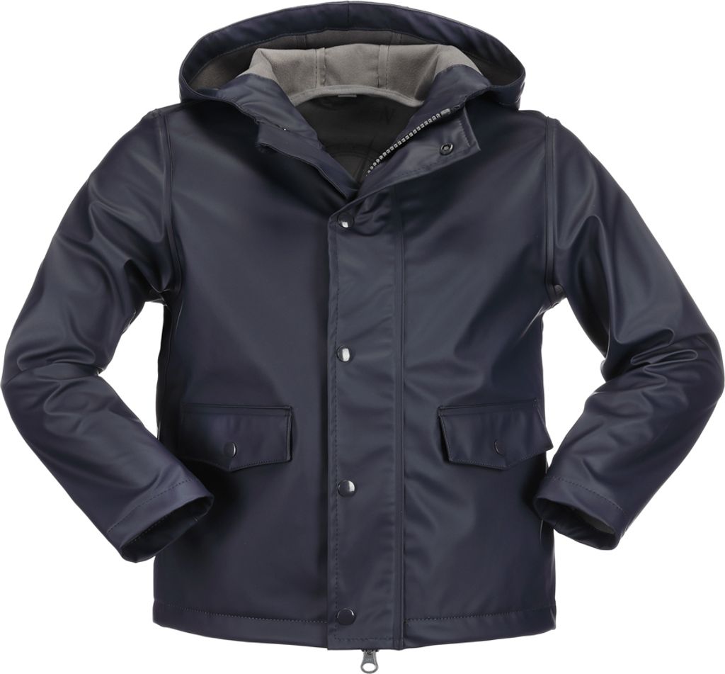 FRIESEN Friesennerz Kinder Friesennerz "Schule oder Watt?" - Regenjacke Outdoorjacke für Mädchen und Jungen in Duftblau Größe 98-104