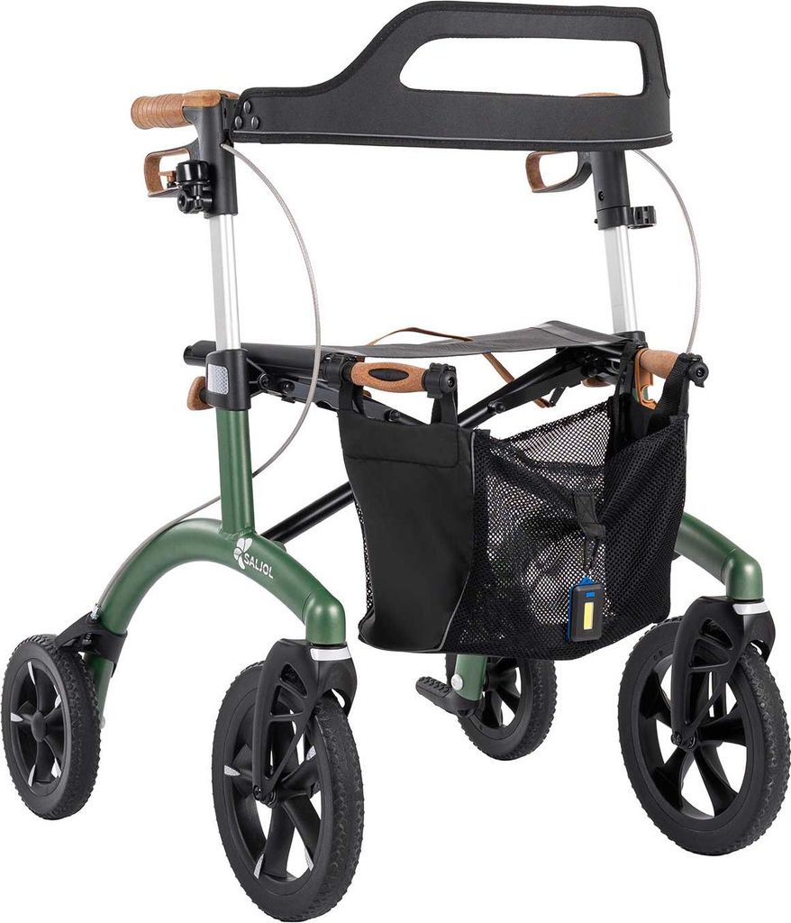 Saljol Allround Rollator inkl. Gratis Zubehör: Grau / 54 cm Farbe: Grau Sitzhöhe: 54 cm