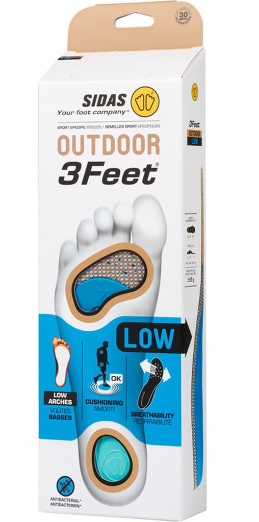 SIDAS 3Feet Outdoor Low Einlegesohlen braun 37-38