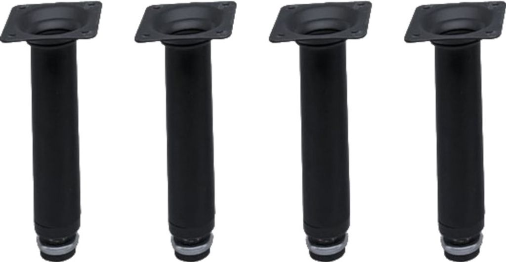 HOOZ 4er Set Möbelfuß schwarz 20cm - höhenverstellbar Produktbild 
