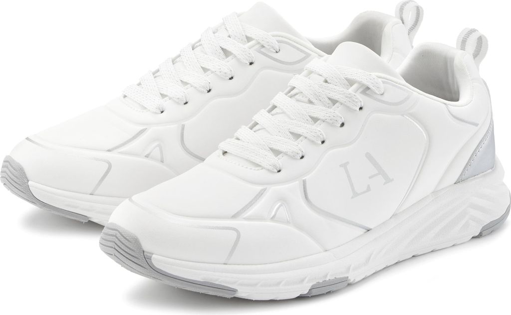 LASCANA Sneaker weiß/silberfarben Größe 41