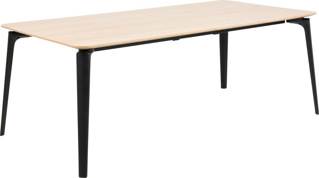 Coy Esstisch 100x200 cm Eiche, schwarz.