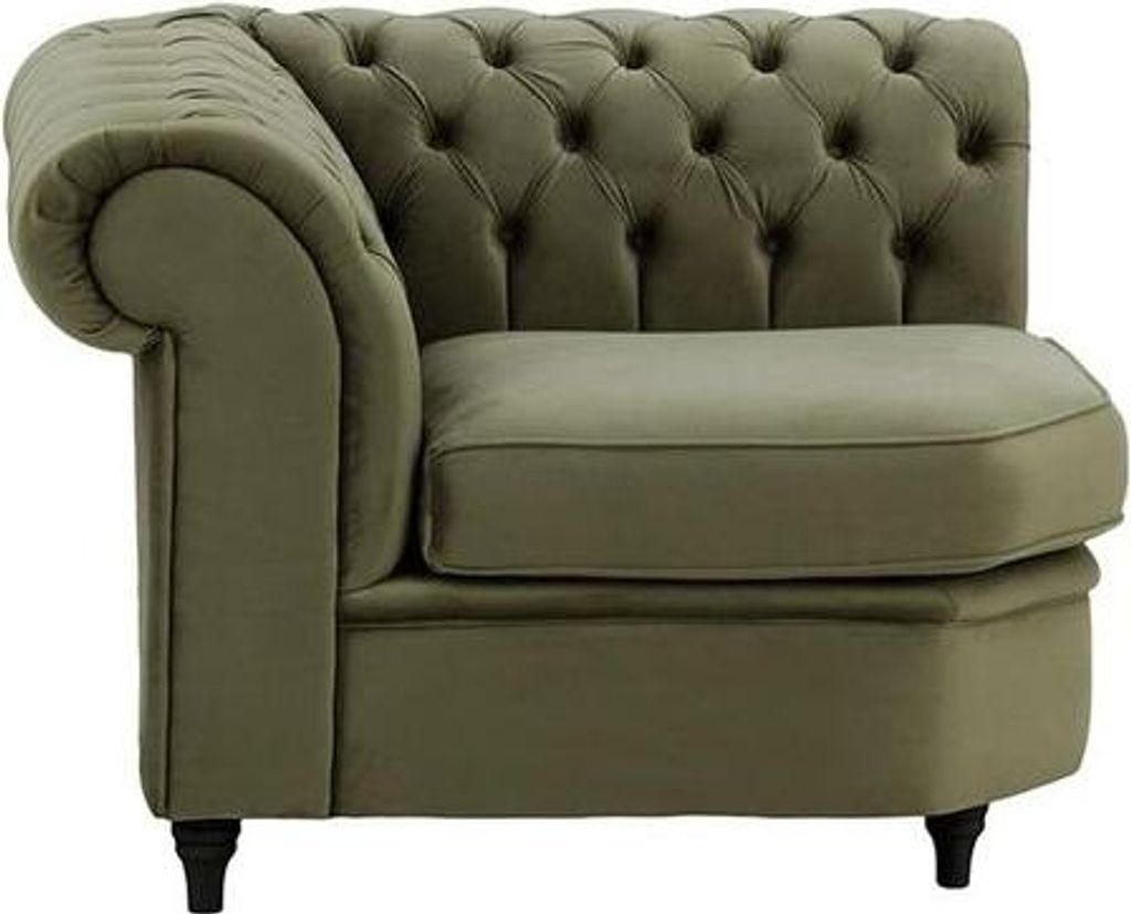 Chesterfield Modul - Eckelement (CM)-Velluto 19-black