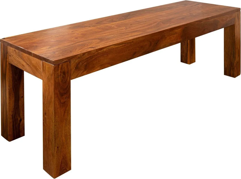 Grand banc d'entrée bois miel 160x40 cm - Assise acacia OXFORD #15