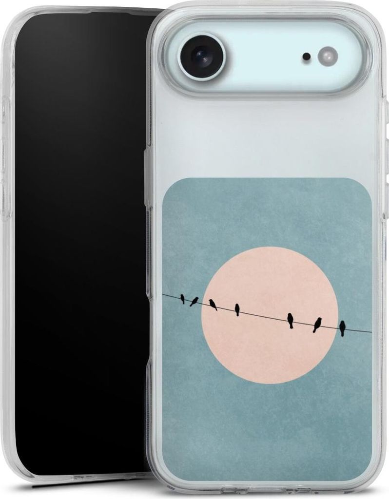 DeinDesign Handyhülle für Apple iPhone Air Silikon Hülle Case Smartphone Schutzhülle Mond Vogel türkis