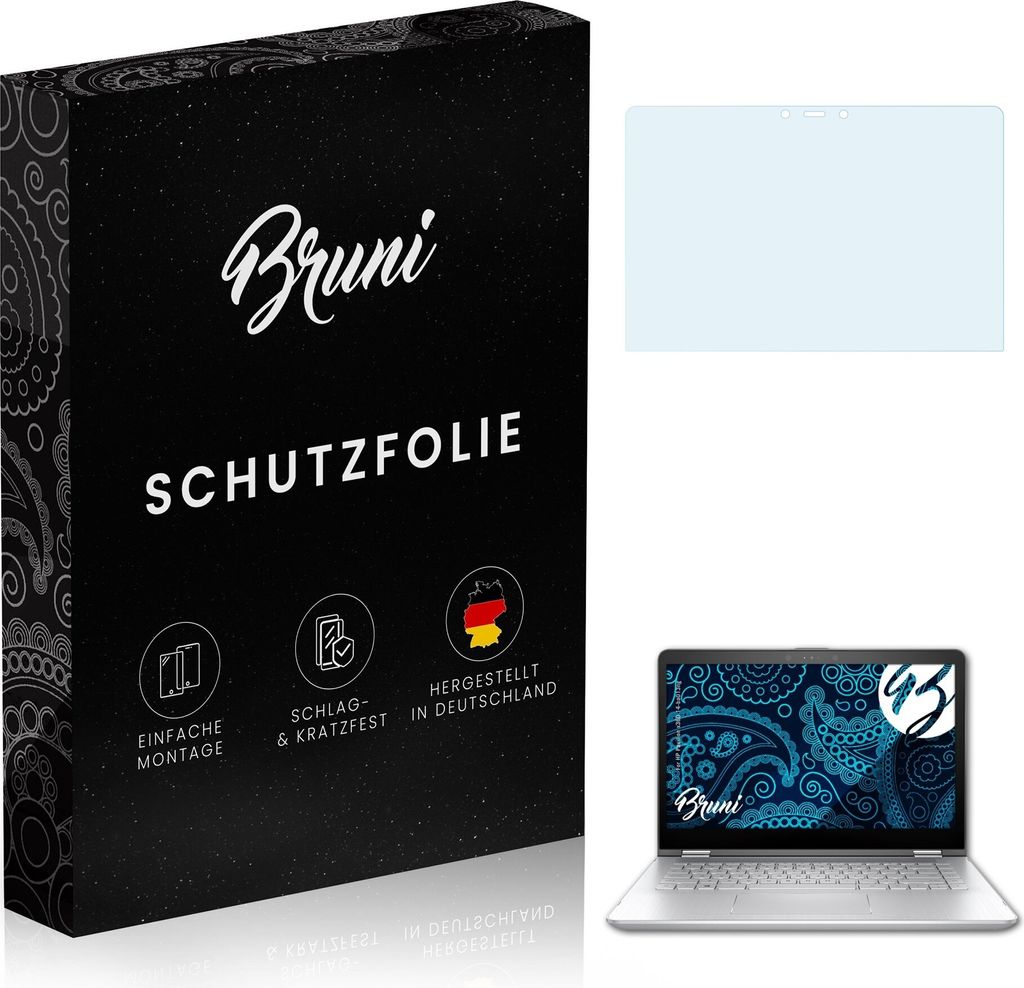 atFoliX 4061187802111, Laptop Bildschirmschutz, Transparent, HP, Pavilion x360 14-ba013ng, Klare Bildschirmschutzfolie, Kratzresistent