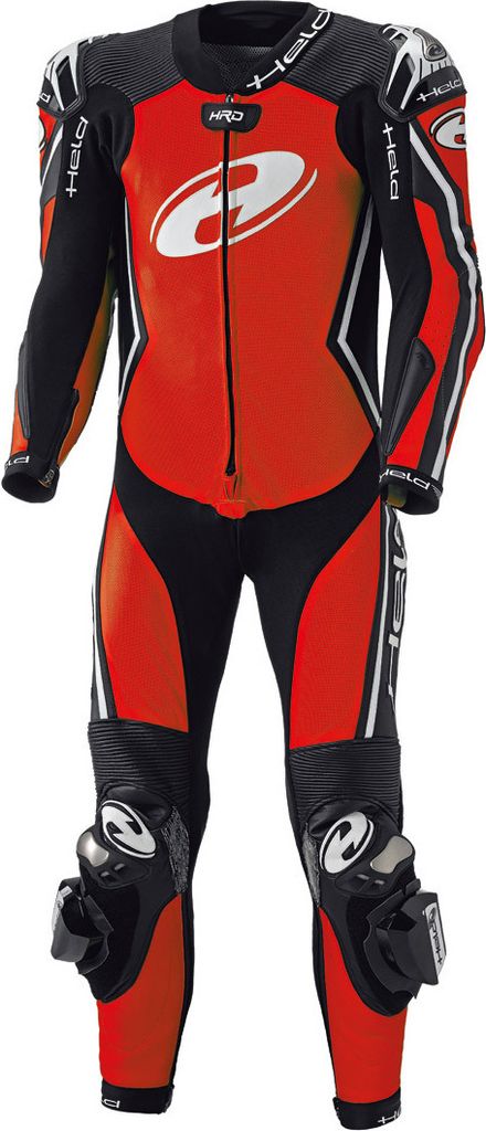 Held Full Speed 1-Teiler Motorrad Lederkombi, rot/schwarz, 48