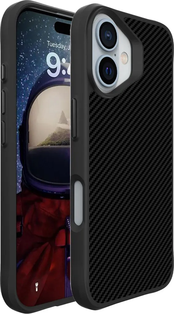Custodia Robusta iPhone 16 Plus Carbonio imoshion - Outdoor Nero