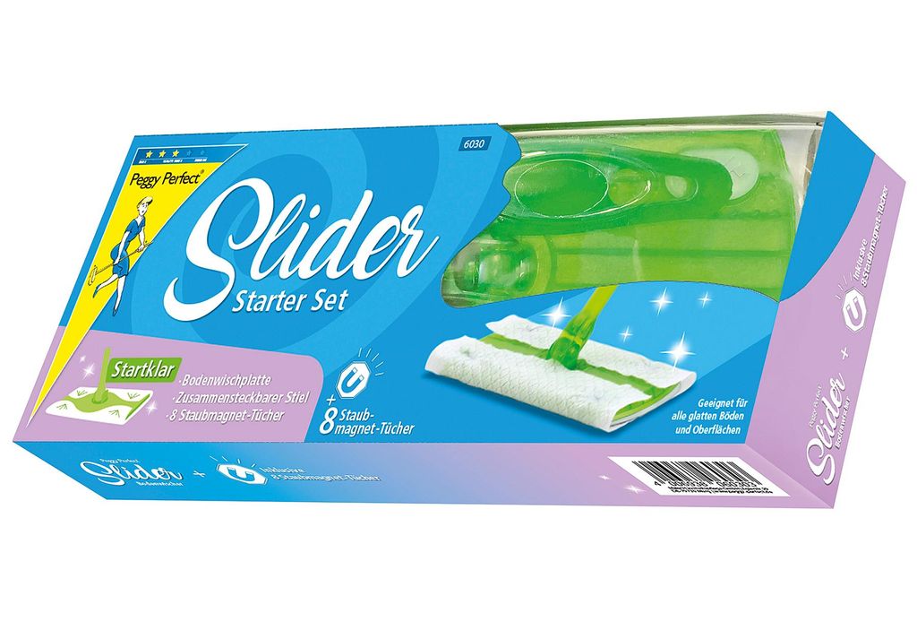 Peggy Perfect Slider Starter-Set Bodenwischer + 8 Tücher