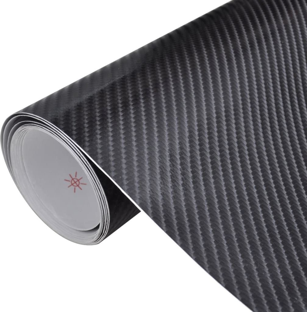 Hochwertig Autofolien 2 Stk. 4D Schwarz 100x150 cm+50x150 Produktbild 