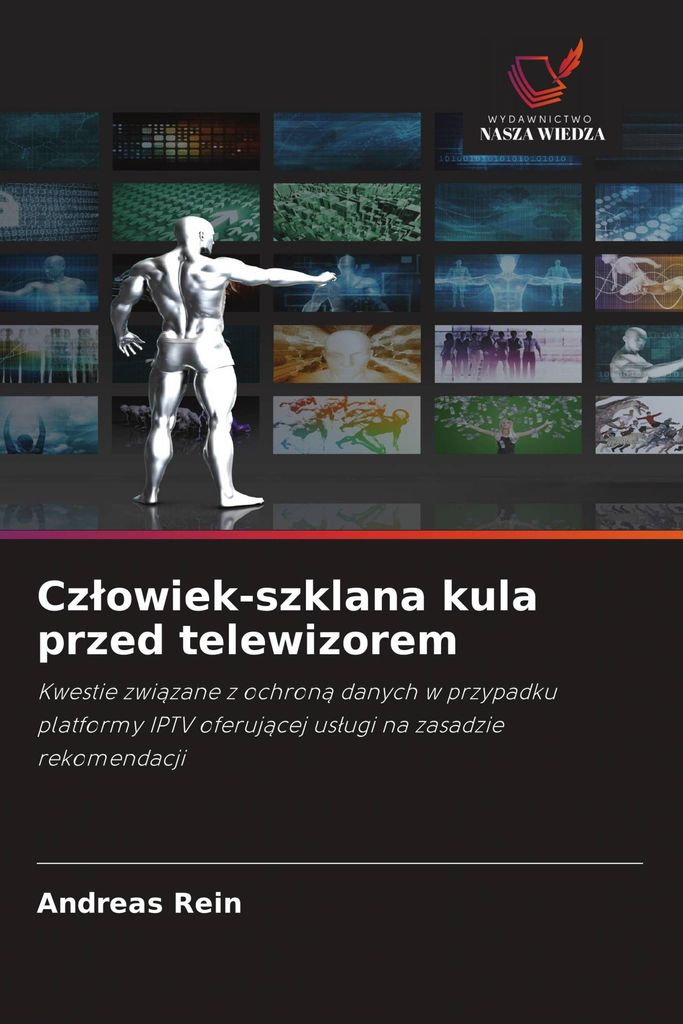 Cz¿owiek-szklana kula przed telewizorem