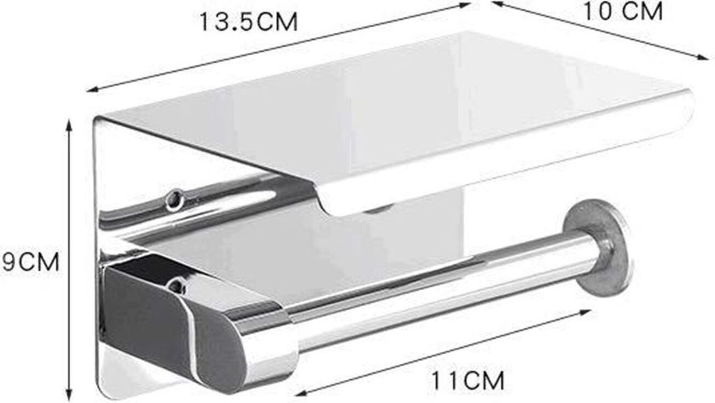 Toilettenpapierhalter Klopapierhalter Edelstahl WC Produktbild 