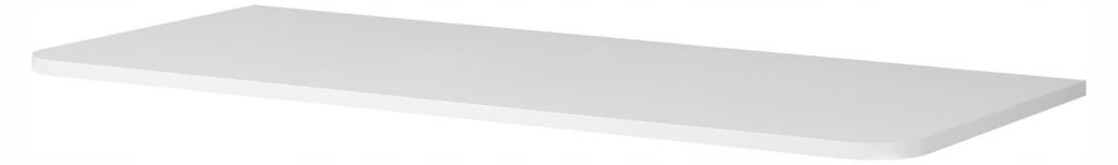 Rodan Plateau sous vasque 100cm - Arrondi - Blanc Mat - Image du produit 