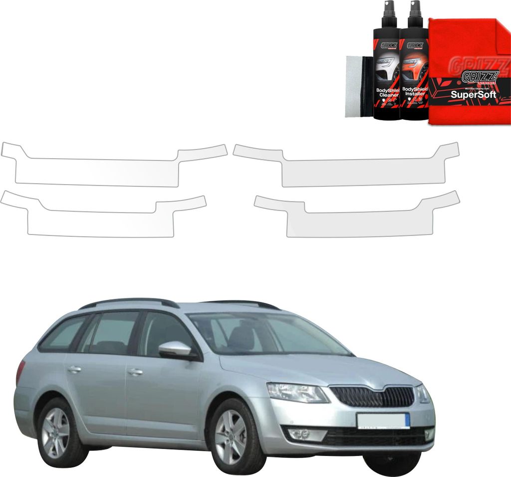 4in1 Schutzfolie für Schweller - Skoda Octavia 3 Kombi 5D (2017-2020) Grizz Protector